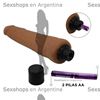Vibrador color piel deslizante realista, vibraciones de varias velocidades y material TPR